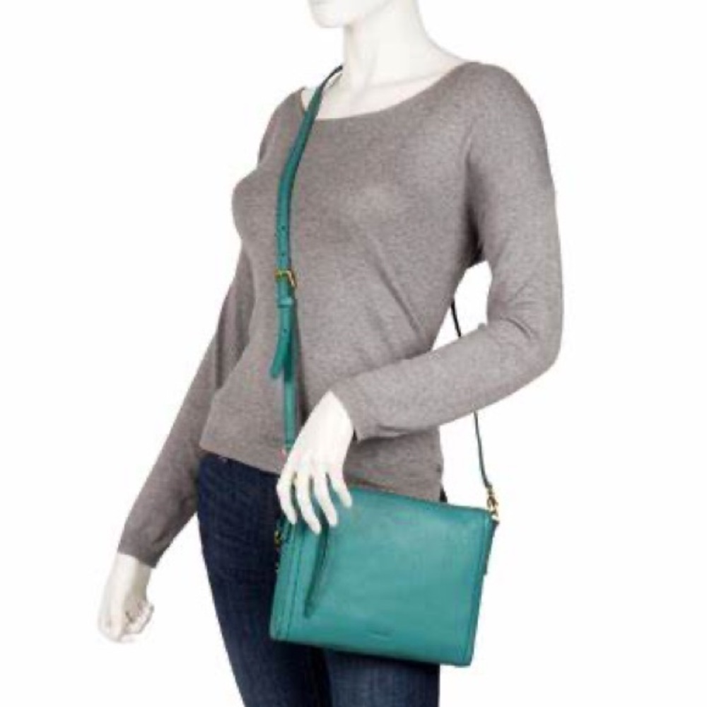 Fossil Emma EW (East West) Crossbody bag Teal $138